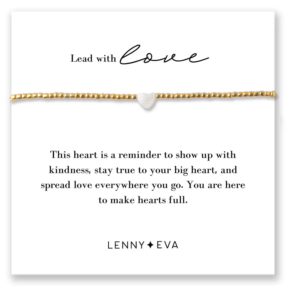 Intentions Bracelet - Heart Mother-of-pearl
