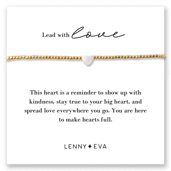 Intentions Bracelet - Heart Mother-of-pearl