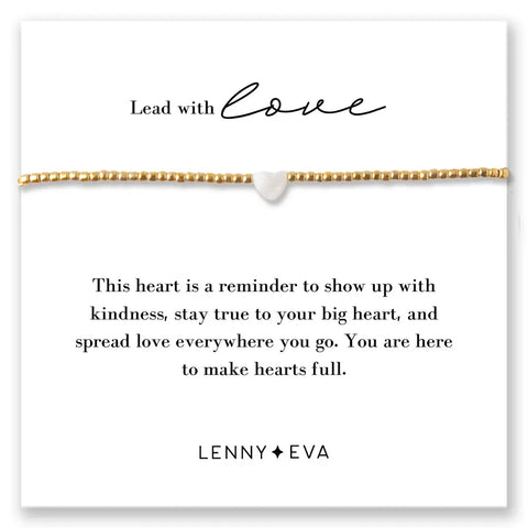 Intentions Bracelet - Heart Mother-of-pearl