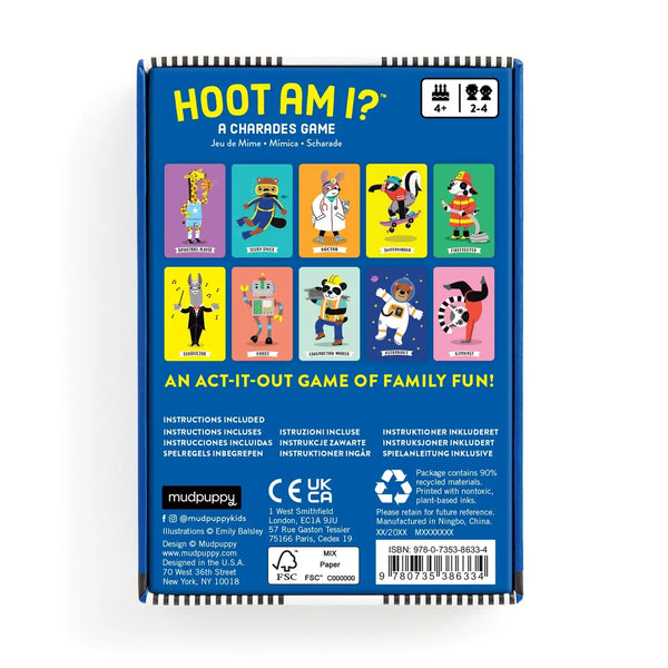 Hoot Am I? Charades Card Game