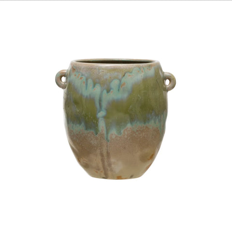 Stoneware Crock with Glaze - Celadon