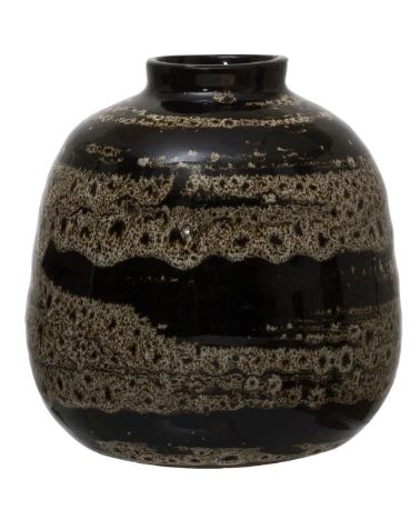 Terracotta Vase with Glaze - Large