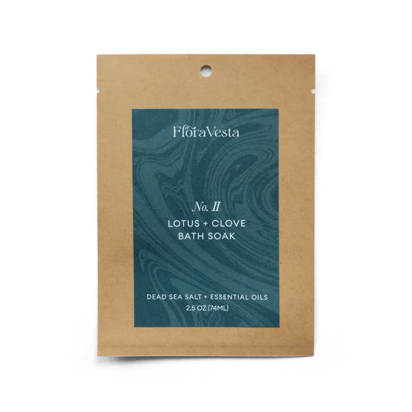 Lotus & Clove Bath Salt Soak Sachet - Single Use