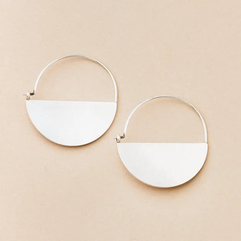 Lunar Hoop - Sterling Silver