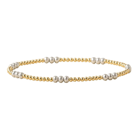 Mixed Metals Beaded Bracelet - Trio