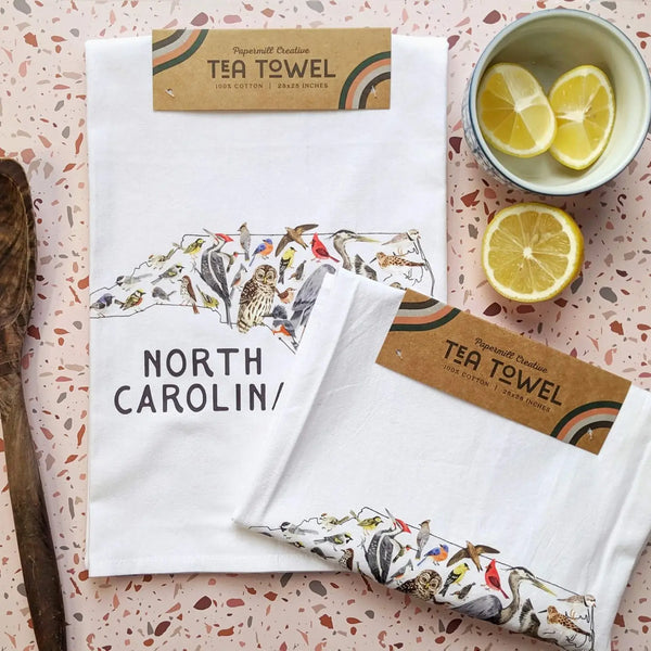 North Carolina Birds Tea Towel