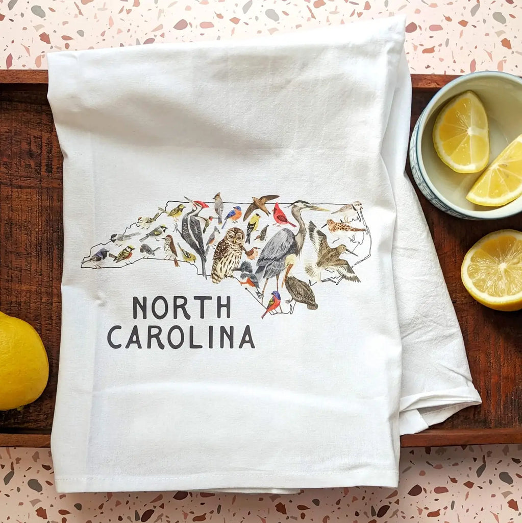 North Carolina Birds Tea Towel