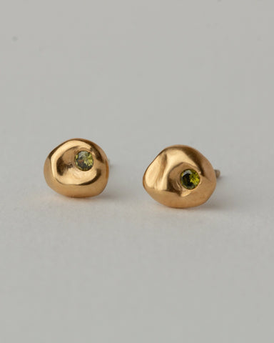 Pebble Studs - Olive