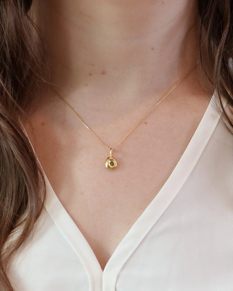 Pebble Necklace - Olive