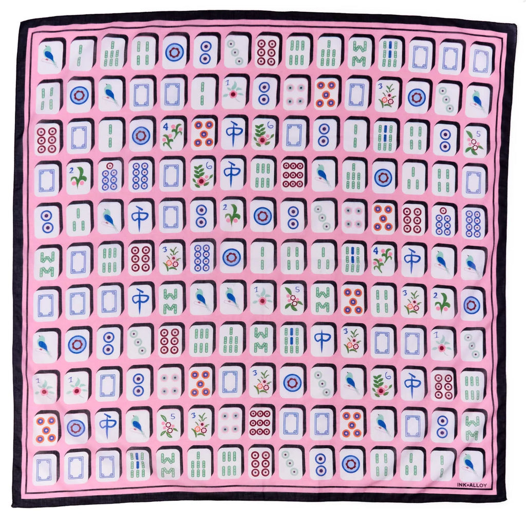 Olivia Mahjong Printed Scarf