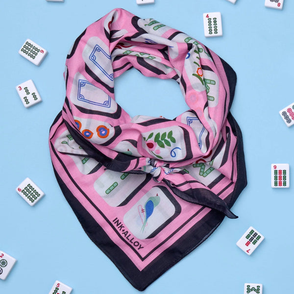 Olivia Mahjong Printed Scarf