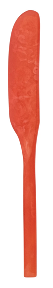 Marbled Resin Canape Knife - Red