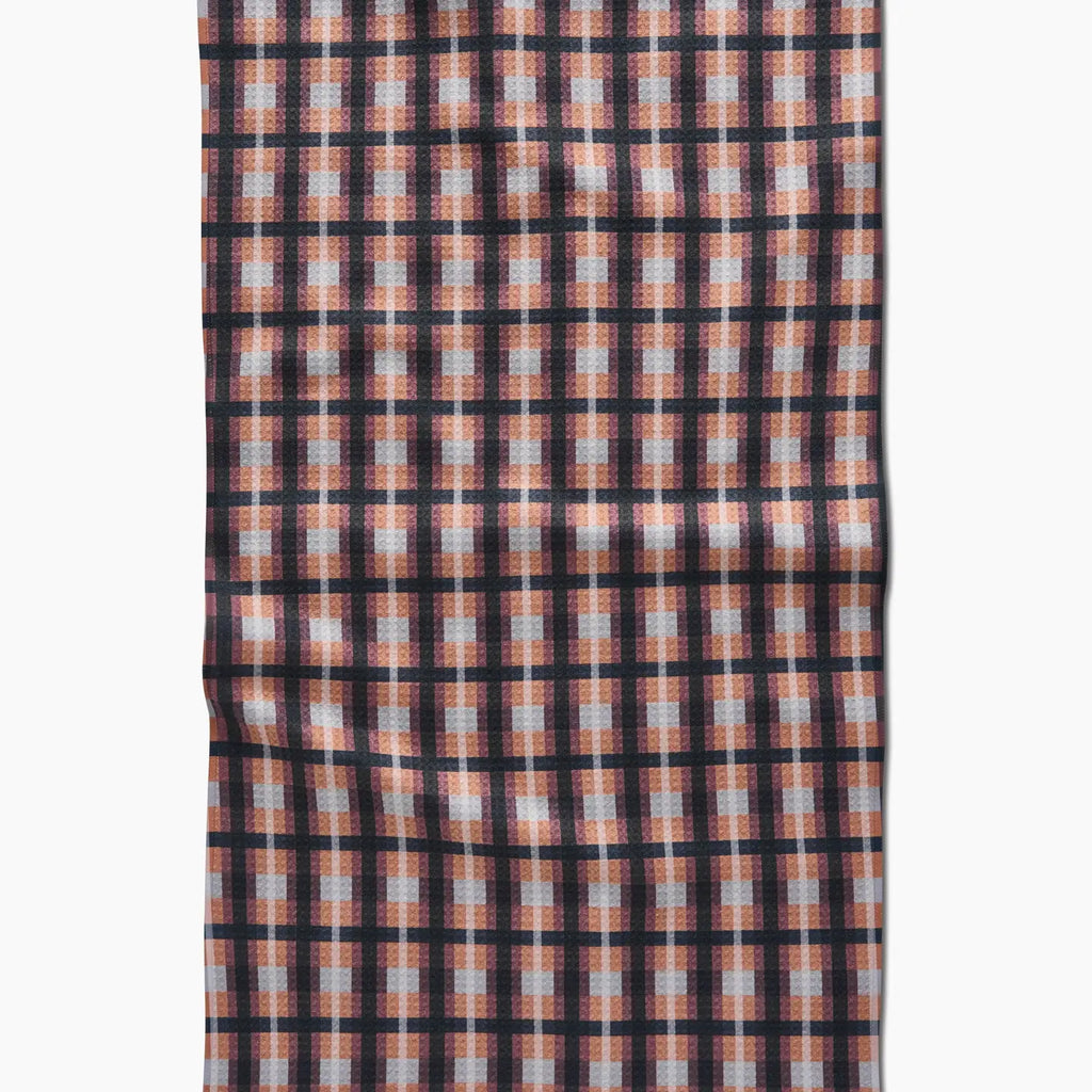 Crossbarred Orange Tea Towel