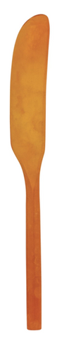 Marbled Resin Canape Knife - Orange