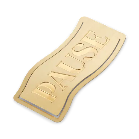 Brass Bookmark - Pause