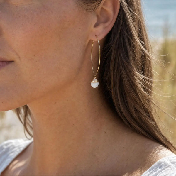 Dipped Pearl Earrings