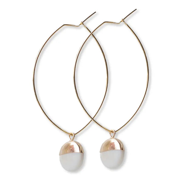 Dipped Pearl Earrings