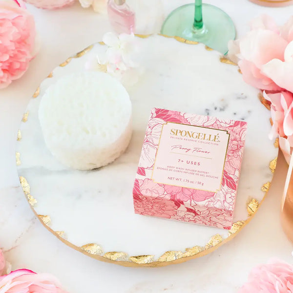 Spongelle Travel Body Buffer -- Peony Flower