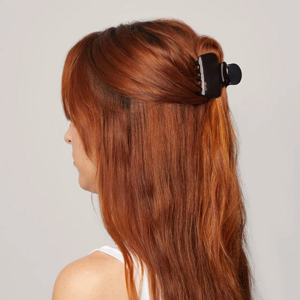 Medium Puffy Claw Clips 2pc - Black/Tort