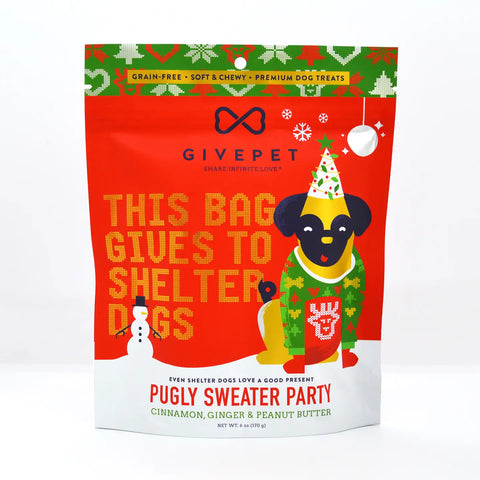 Pugly Sweater Party Holiday Dog Treat