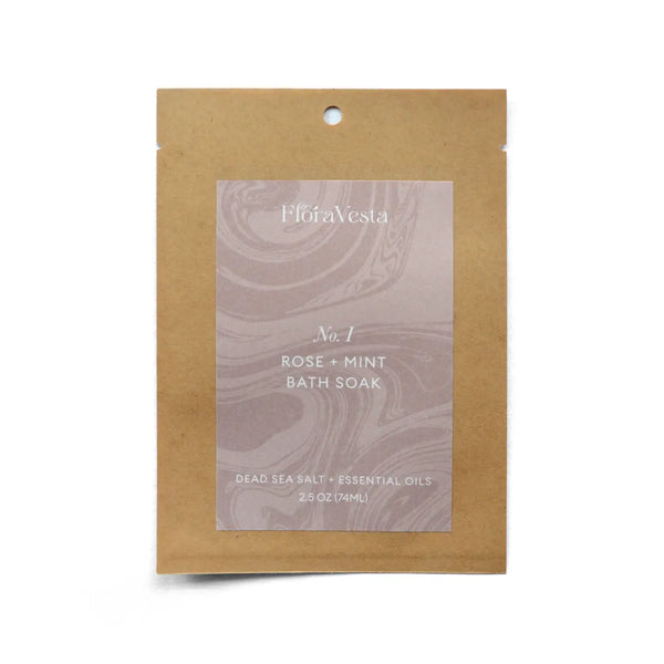 Rose & Mint Bath Salt Soak Sachet - Single Use