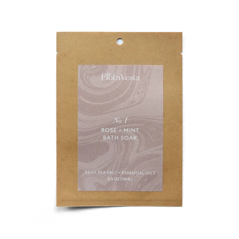 Rose & Mint Bath Salt Soak Sachet - Single Use