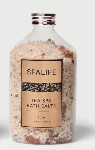 Petal-Infused Effervescent Bath Salts - Rose