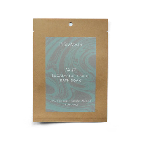 Eucalyptus & Sage Bath Salt Soak Sachet - Single Use
