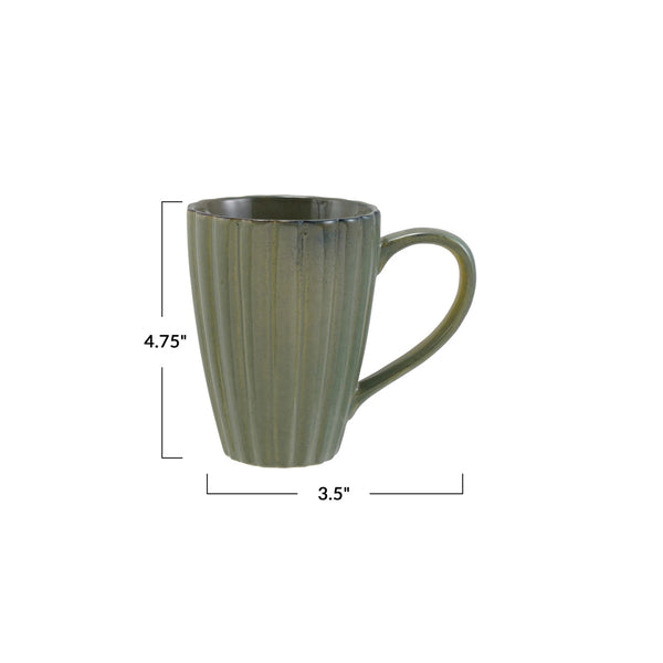 Ribbed Mug - Sage Green