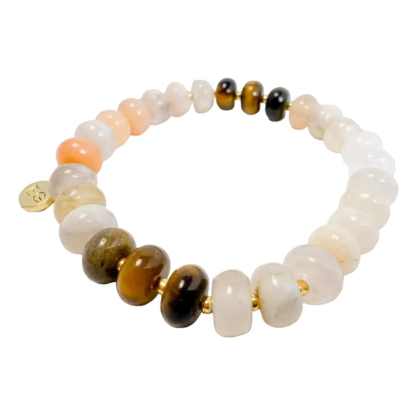 Sahara Rondelle Gemstone Beaded Bracelet
