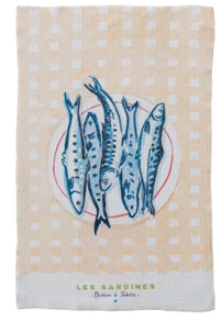 Recycled Microfiber Tea Towel - Sardines