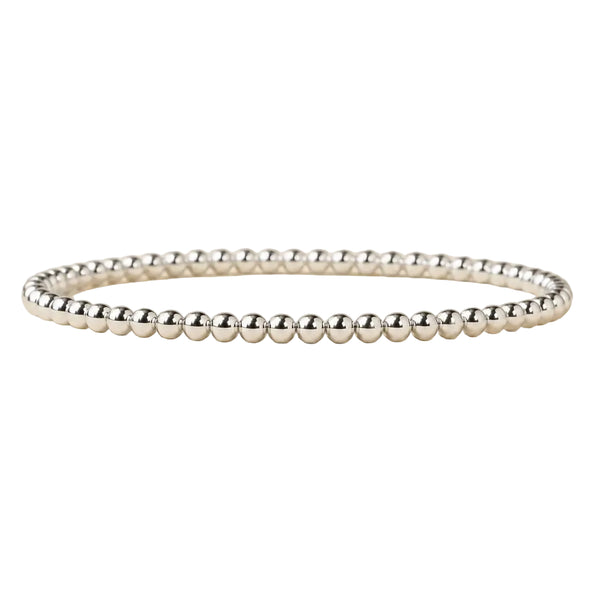 Silver Beaded Bracelet - Smooth