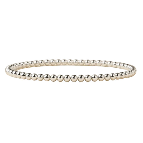 Silver Beaded Bracelet - Smooth