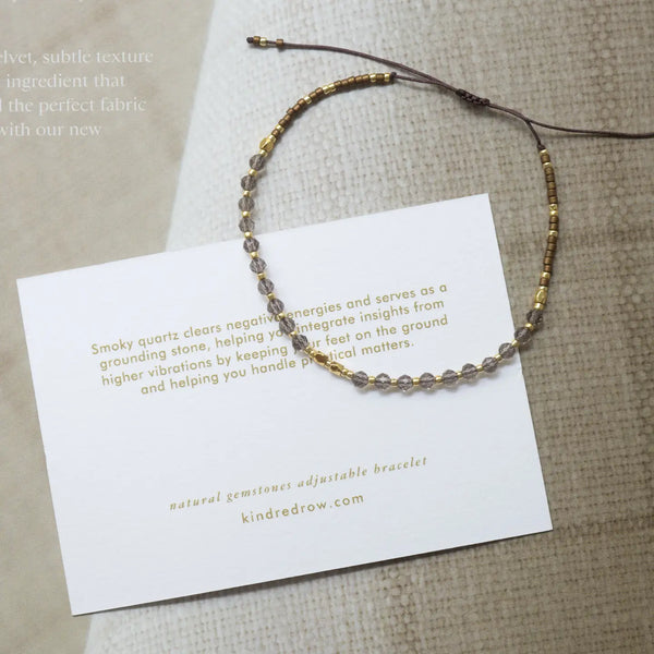 Healing Gemstone Stacking Bracelet - Smoky Quartz