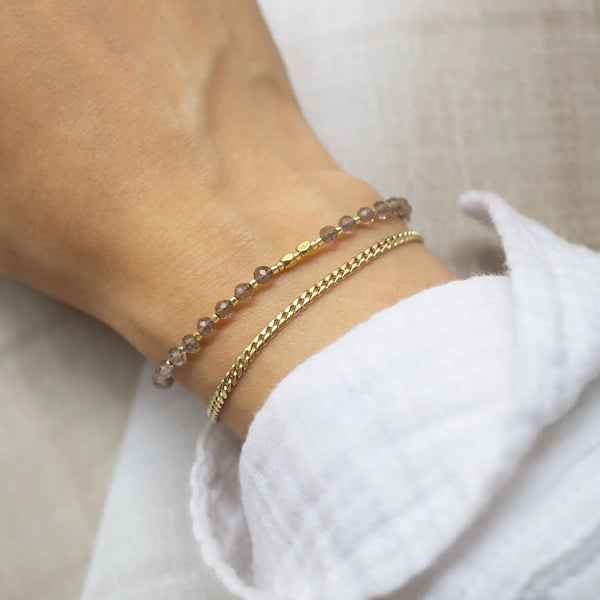 Healing Gemstone Stacking Bracelet - Smoky Quartz