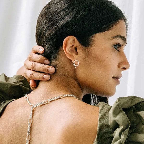 Silver Stitch Earrings