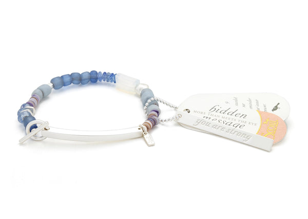 Hidden Message Bracelet - Strong - Opalite/Silver