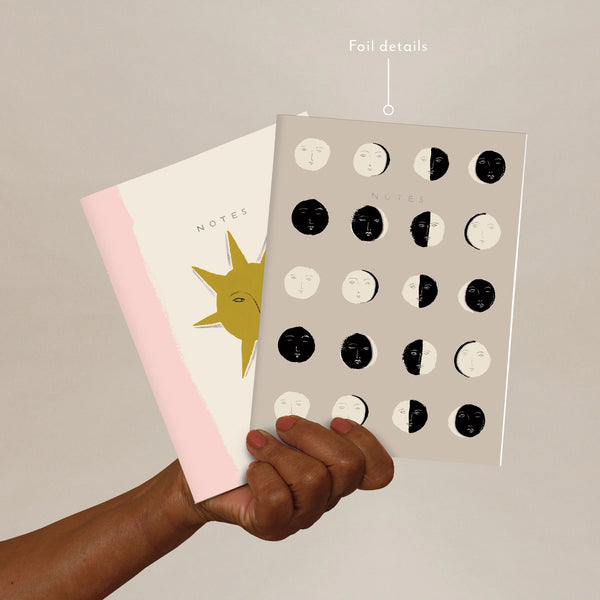 Moon Phases Notebook Set