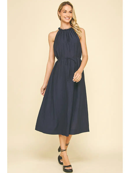 Lucia Dress -- Navy