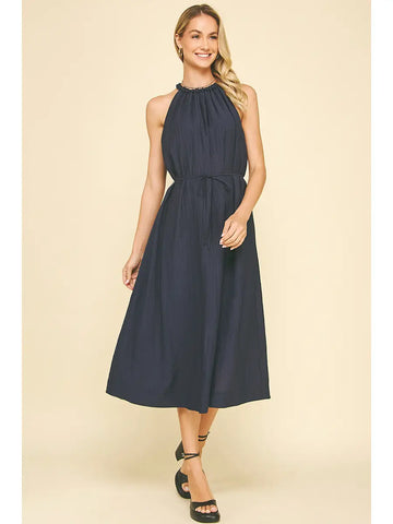 Lucia Dress -- Navy