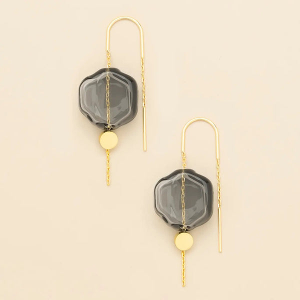 Refined Glass Threader - Smoke / Gold