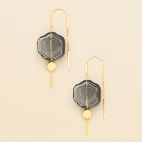 Refined Glass Threader - Smoke / Gold