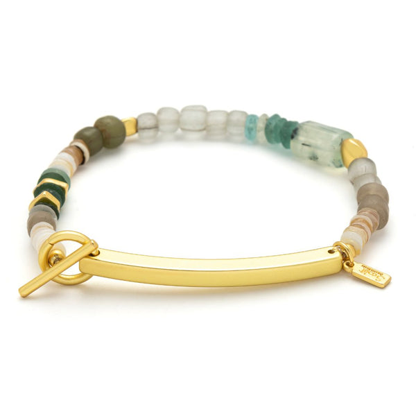 Hidden Message Bracelet - Unstoppable - Chiltonite/Gold