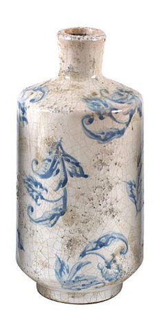 7.5" Terracotta Vase - Blue / White #2