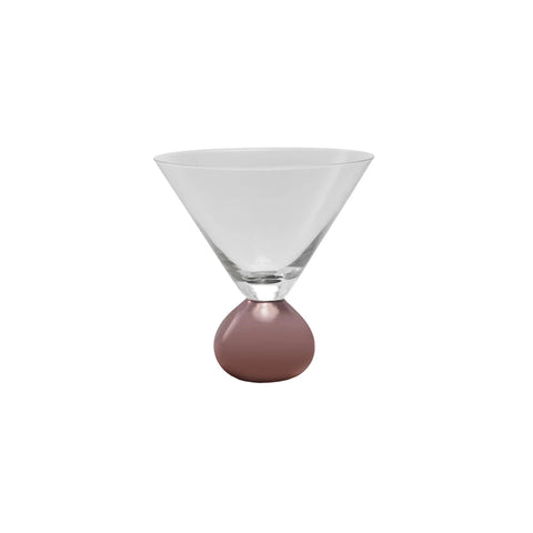 Martini Glass with Pink Electroplated Ball Stem (Copy)