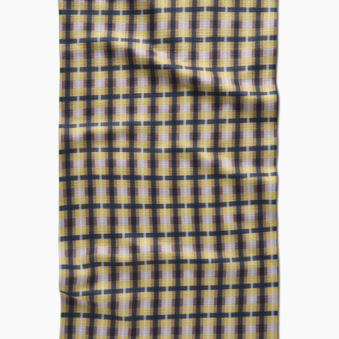 Crossbarred Yellow Tea Towel