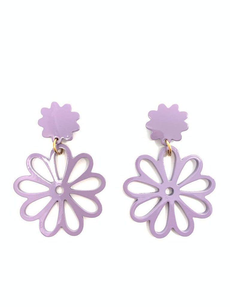 Dahlia Earrings - Lilac