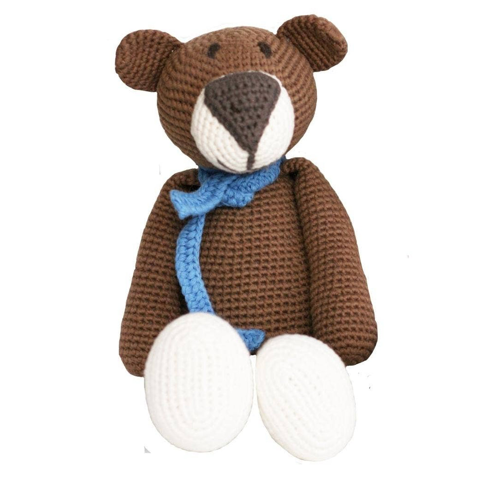 Crochet Bear Toy - Dark Brown