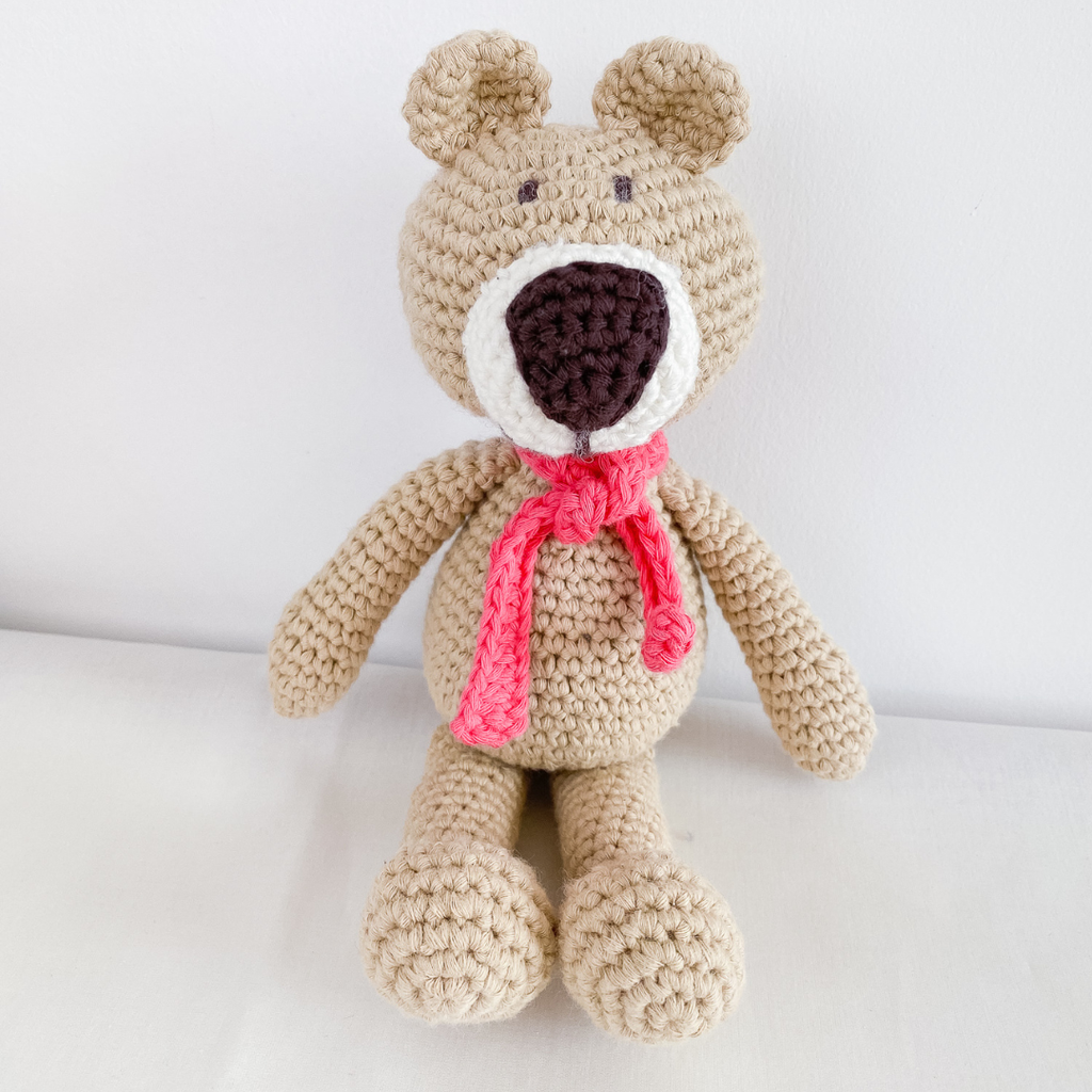 Mini Crochet Bear - Beige