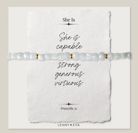 She Is Capable, Strong, Generous, Virtuous Bracelet